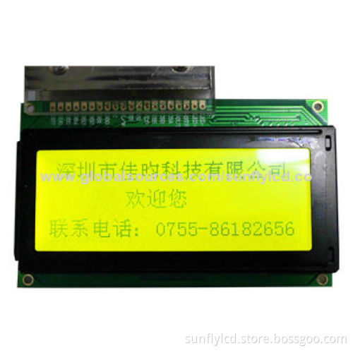 COB 192 x 64 Dots STN Graphics LCD Module, Yellow, Green LED Backlight, 3.3 or 5V Voltage